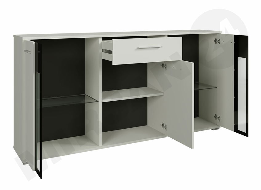 Komoda Fletcher (bílá) (bez osvětlení)