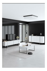 Sestava nábytku do obývacího pokoje Luna 1 (bílá + stříbrná)