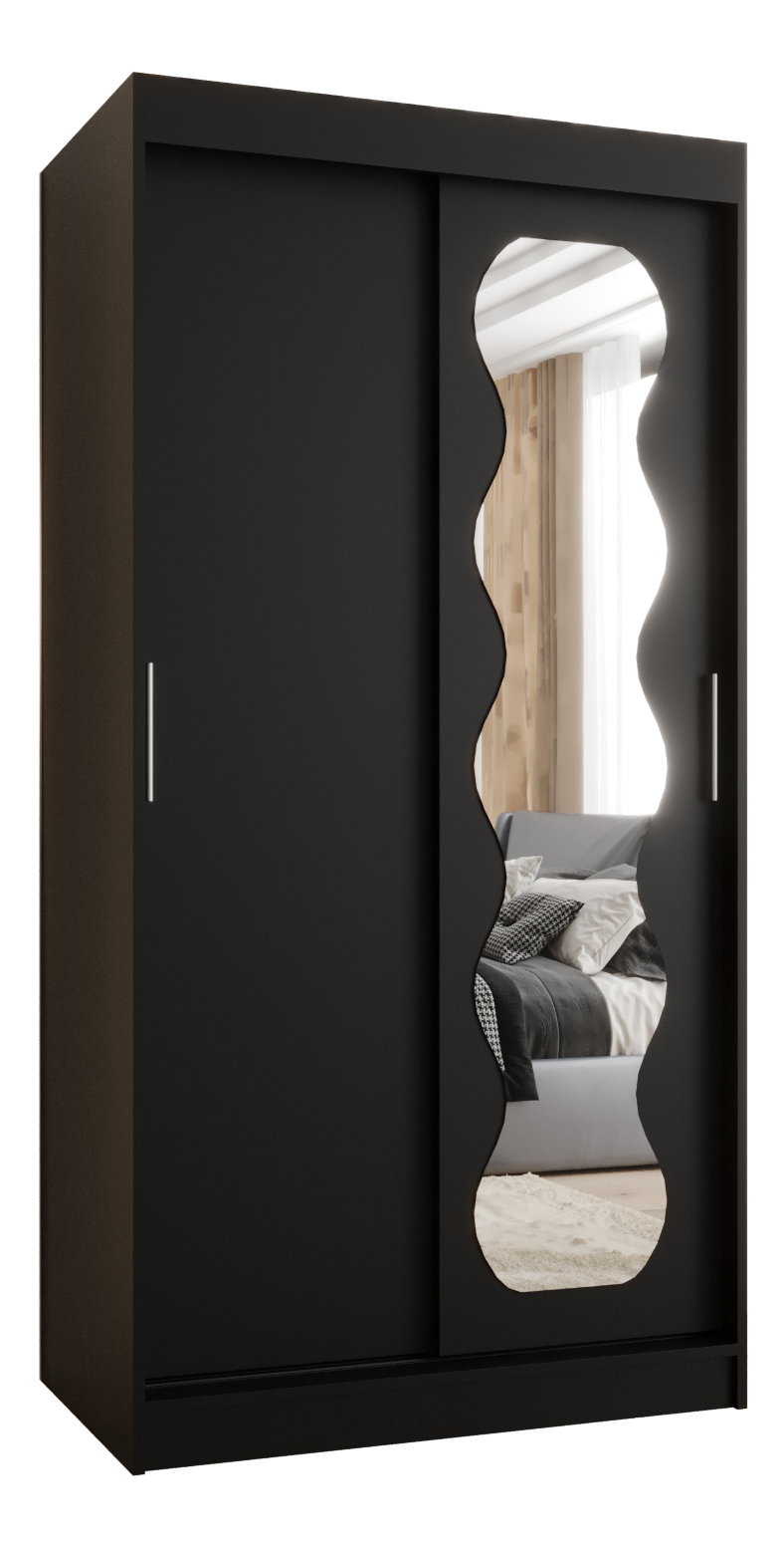 Šatní skříň 100 cm Spock (černá)