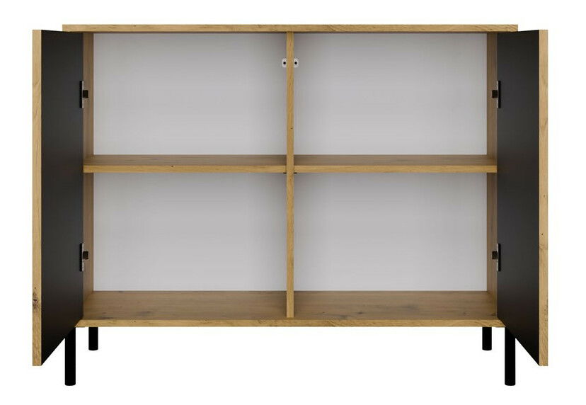 Skříňka Kamarussa Slim 5 A (dub artisan + černá)