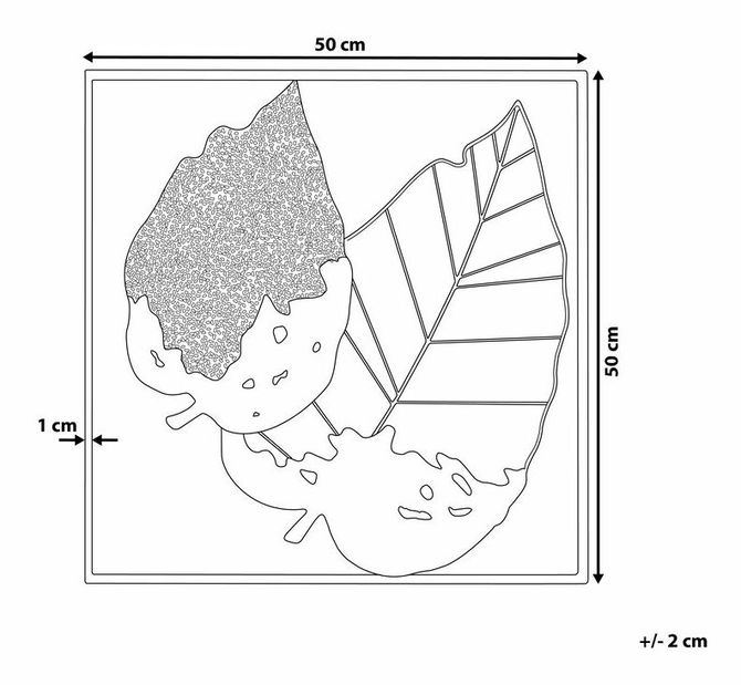 Nástěnná dekorace Rodhium (černá)