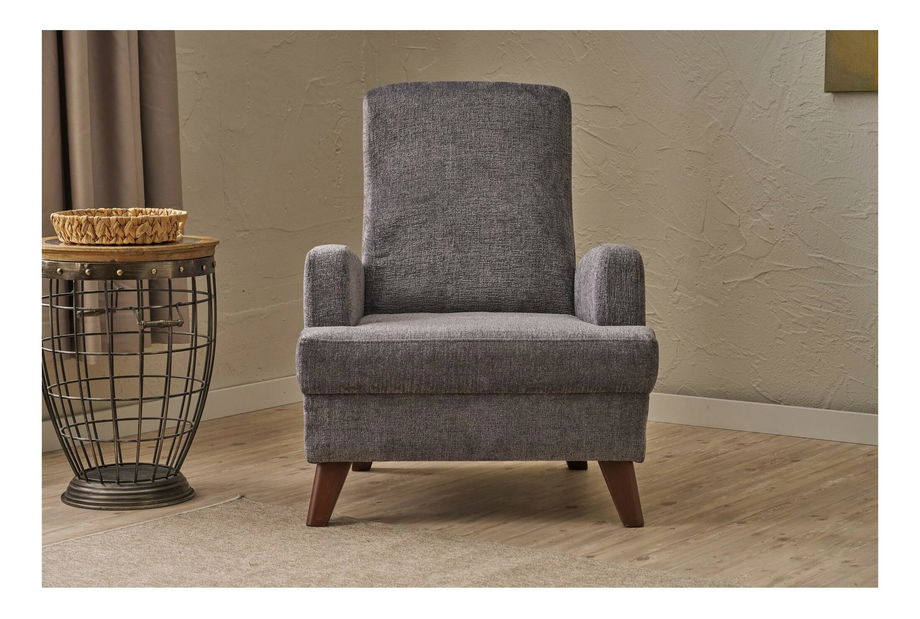 Křeslo Kanasota (šedá + ořech)