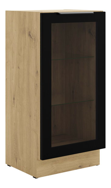 Vitrína do kuchyně Ariesa 40 DW 1F BB (dub artisan + černá)