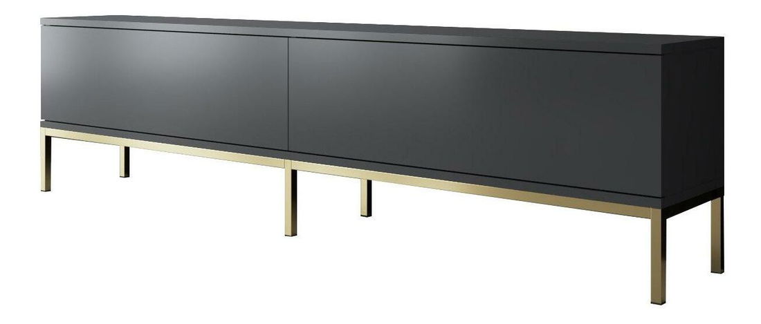 TV stolek/skříňka Vibubi 2 (antracit + zlatá)