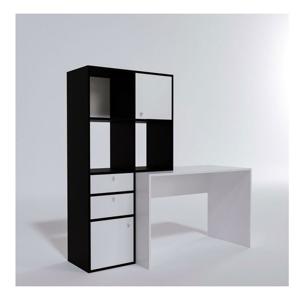 PC stolek Canny (bílá + černá)