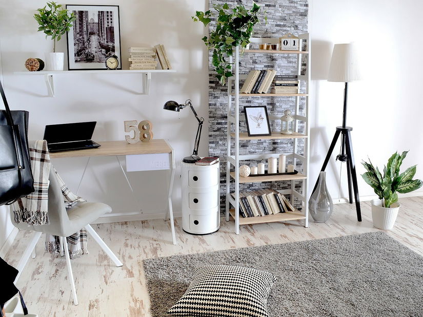 Regál Topaz (dub + bílá)