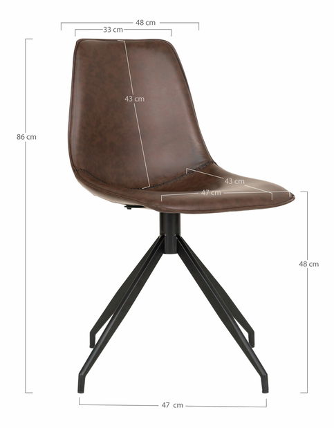 Jídelní židle Moteria 1 (hnědá)