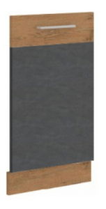 Dvířka na vestavnou myčku nádobí 713x446 Velaga (šedá matná + dub lancelot)