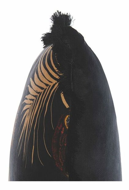 Sada 2 ozdobných polštářů 45 x 45 cm Ramty (černá)