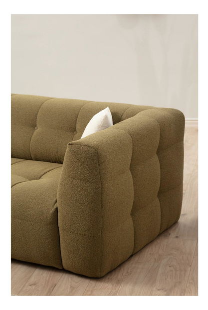 Rohová sedačka Cadellona (L) (khaki)