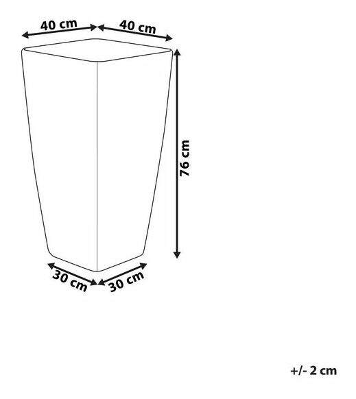 Sada 2 květináčů Molte (bílá)