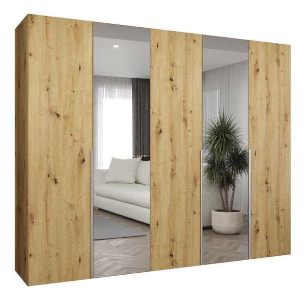 Šatní skříň 250 cm Alice 2 (dub artisan + kašmír)