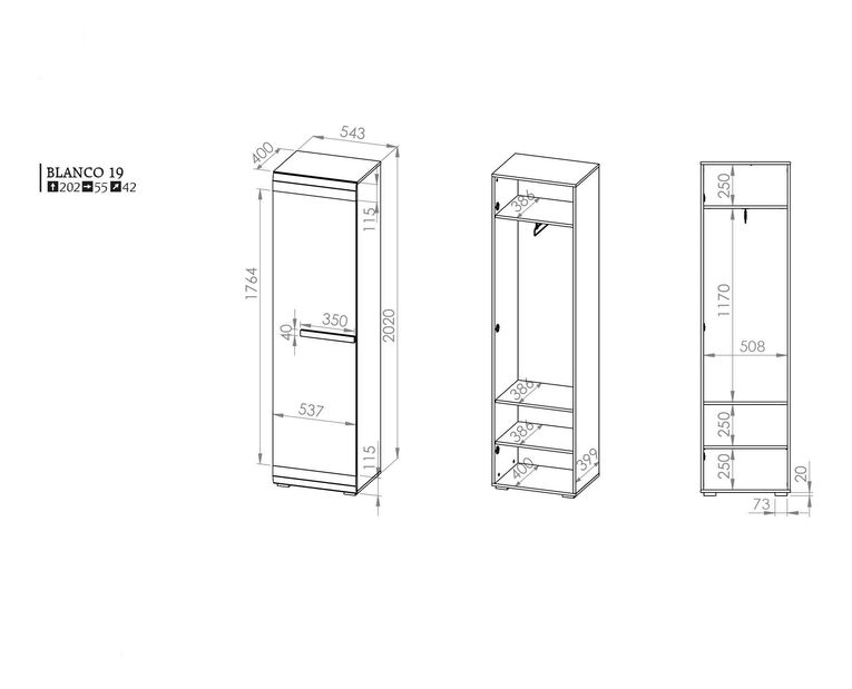 Šatní skříň Been 19