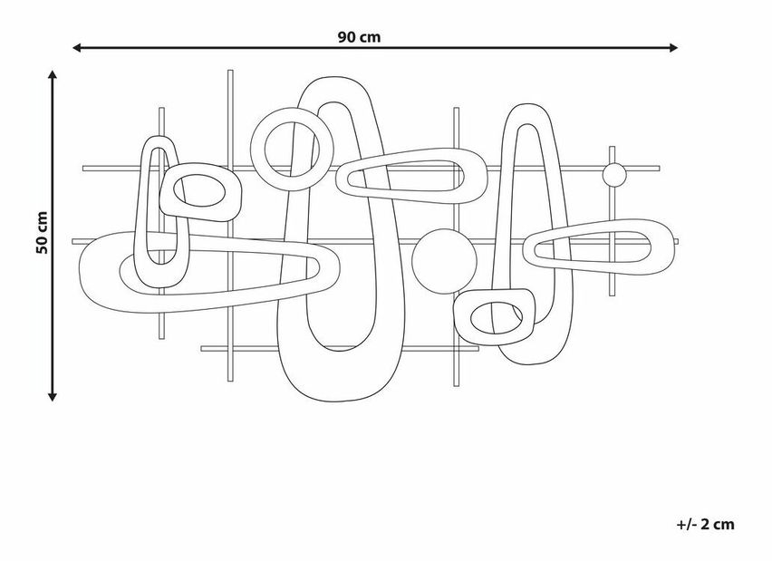 Nástěnná dekorace Manza (zlatá)