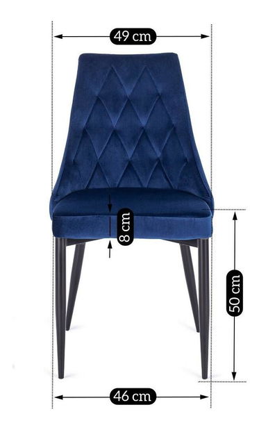 Jídelní židle Catedral (námořnická modrá)