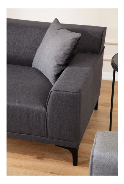 Pohovka trojsedačka Petrafonzo (antracit + černá)