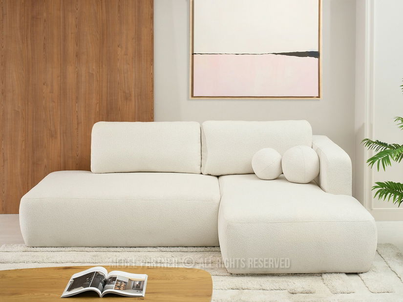 Rohová sedačka Masivos (krémová + černá)