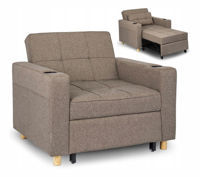 Rozkládací křeslo Suspendida (béžová)