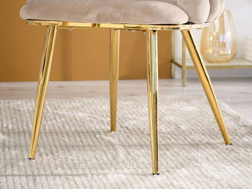 Židle Lulish (béžová + zlatá)