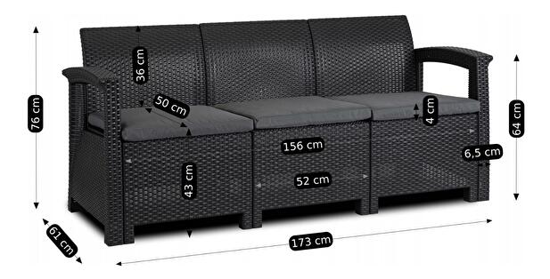 Zahradní set Buenos (tmavě šedá) (pro 5 osob)