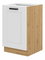 Dolní kuchyňská skříňka pod dřez Lucid 50 ZL 1F BB (dub artisan + bílá)