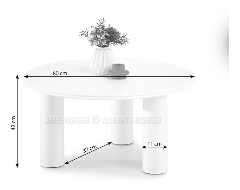 Konferenční stolek Lienzo (bílá)