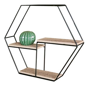 Nástěnná police Principales (dub + černá matná)