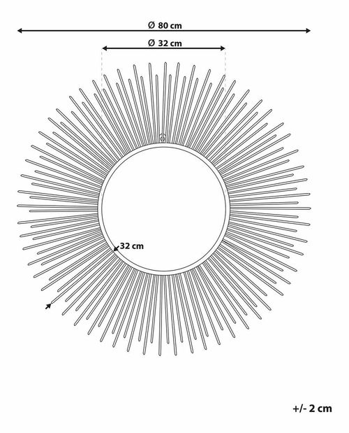 Nástěnné zrcadlo Cedric (stříbrná)