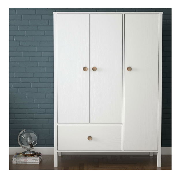 Šatní skříň Franc 67 (bílé dřevo)