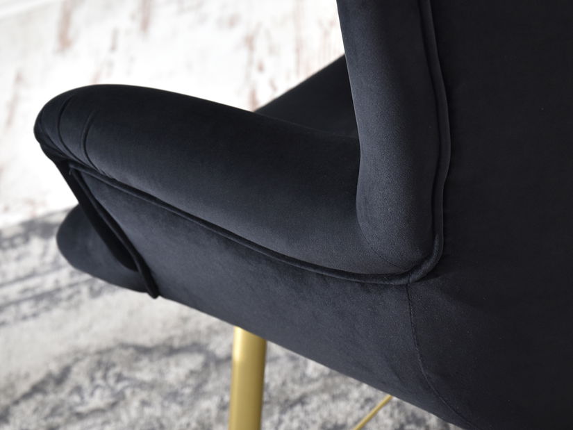 Relaxační křeslo Dawntawn (černá + zlatá)