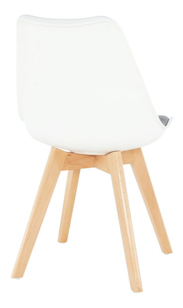 Jídelní židle Ambany (bílá + šedá)