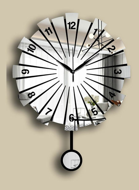 Nástěnné hodiny Vlní (bílá)