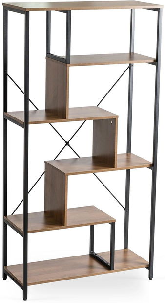 Regál Afloro (ořech + černá)