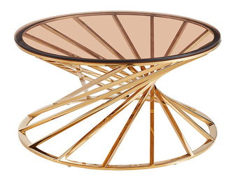 Konferenční stolek Ottery (jantarová + zlatá)