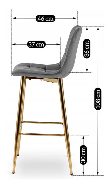Jídelní židle Abisales (šedá)