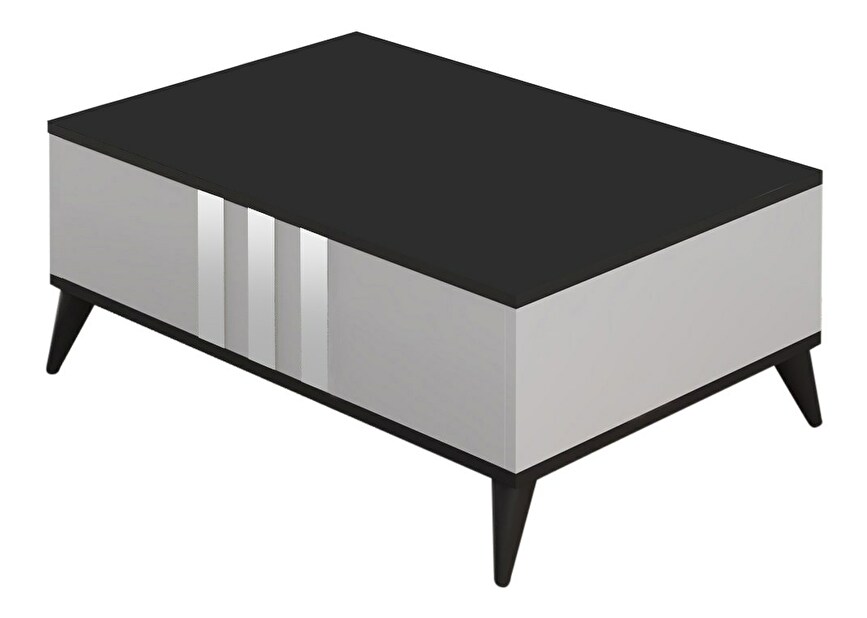Konferenční stolek Chromo (Antracit + Bílá)