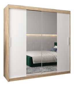 Šatní skříň 200 cm Toki 1 (Dub sonoma + Bílá matná)