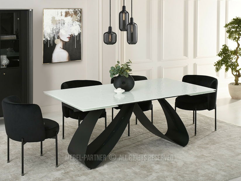 Jídelní stůl Pagina (bílá + černá)