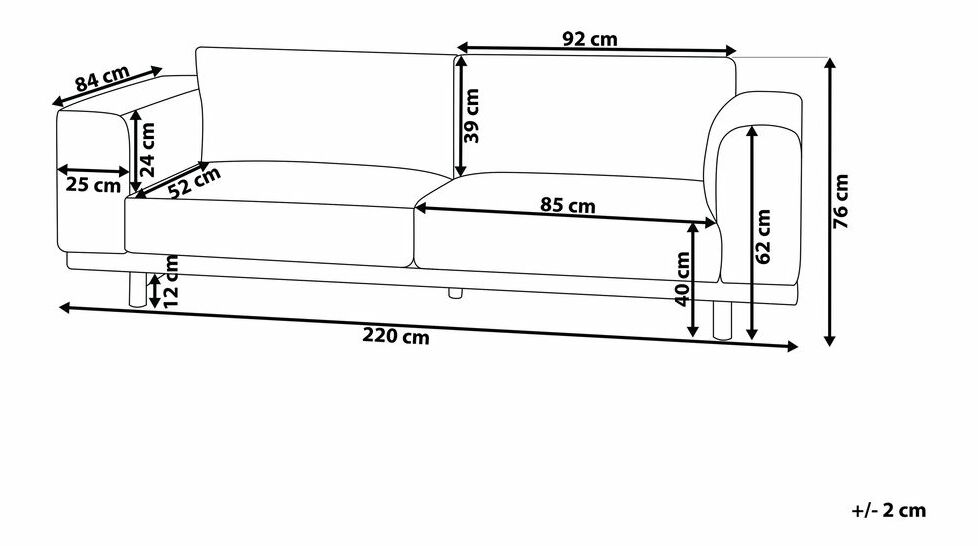 Pohovka Nybro (žlutá)