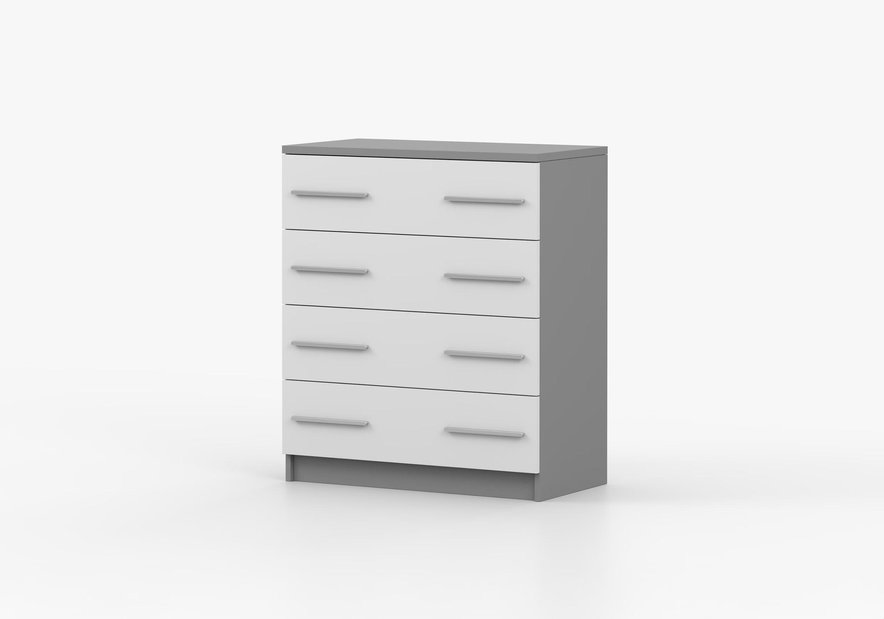 Komoda Oleg II (bílá + šedá)