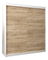 Šatní skříň 180 cm Toki (Bílá matná + Dub sonoma)