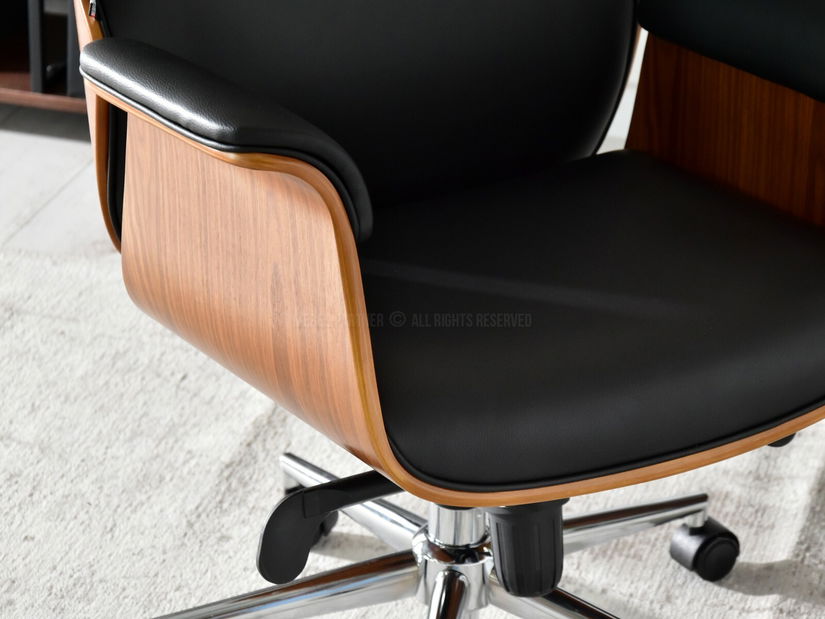 Křeslo Lionel (ořech tmavý + chromová)