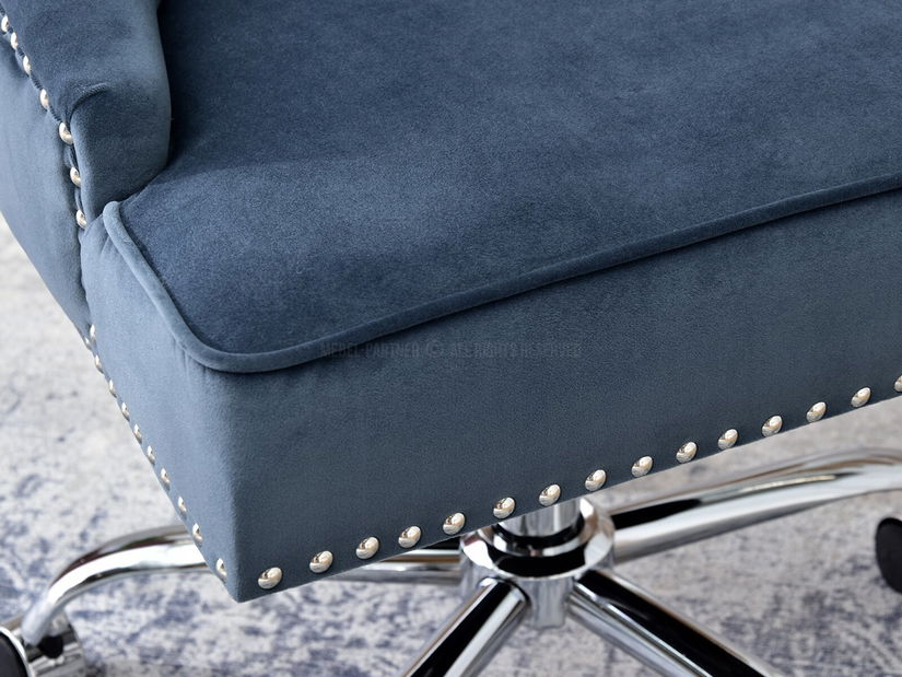 Židle Sonia (šedomodrá + chromová)