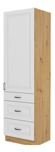 Potravinová kuchyňská skříňka Sheila 60 DKS 210 3S 1F (dub artisan + bilá)