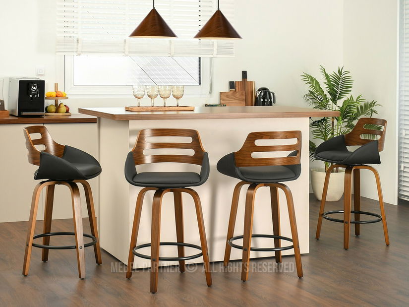 Židle Theo H (ořech tmavý + černá)