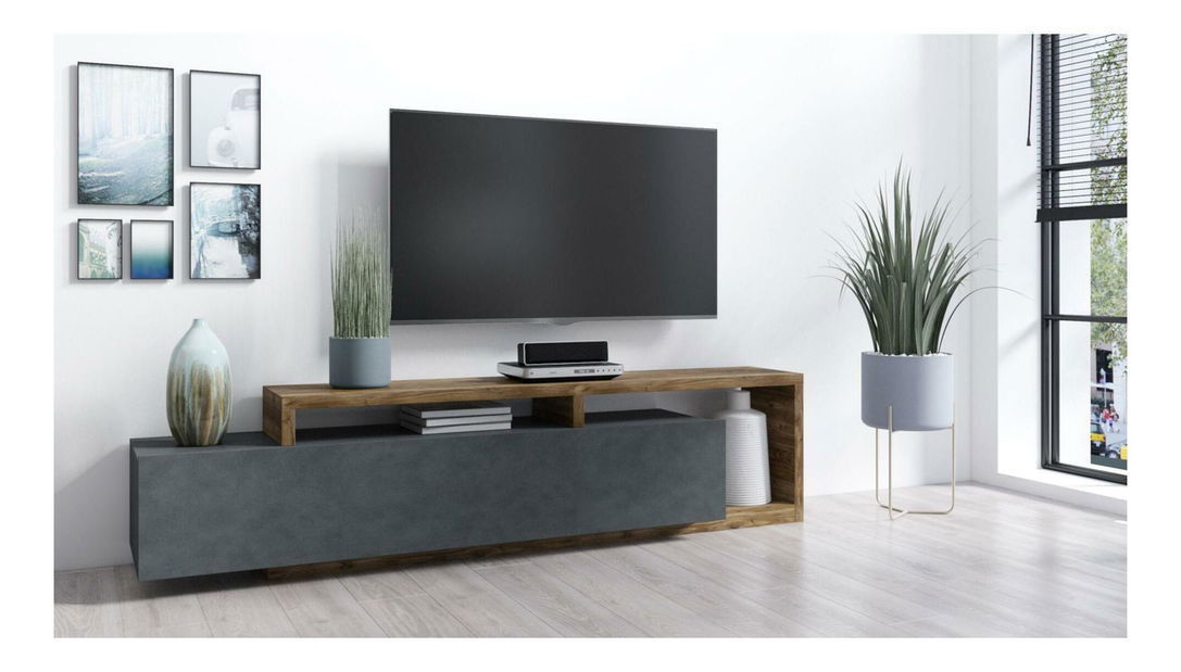 TV stolek Bilsby Typ 40 (smrk + šedá)