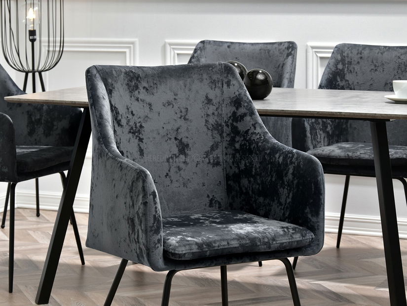 Jídelní židle Duplica (grafitová + černá)