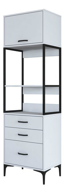 Policová skříň Jenaretta 135 (bílá)