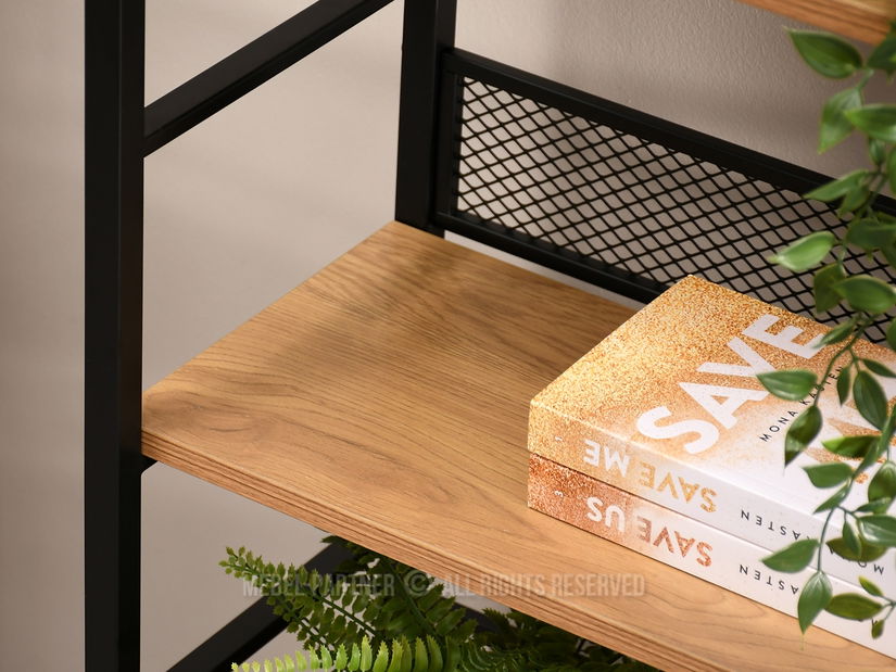 Regál Danube B (dub + černá)