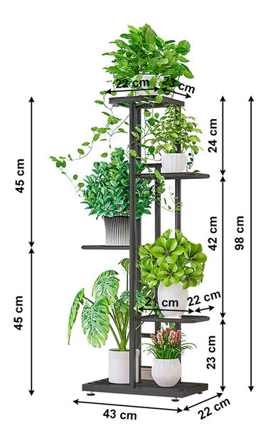 Stojan na květy Beaumont (šedá)